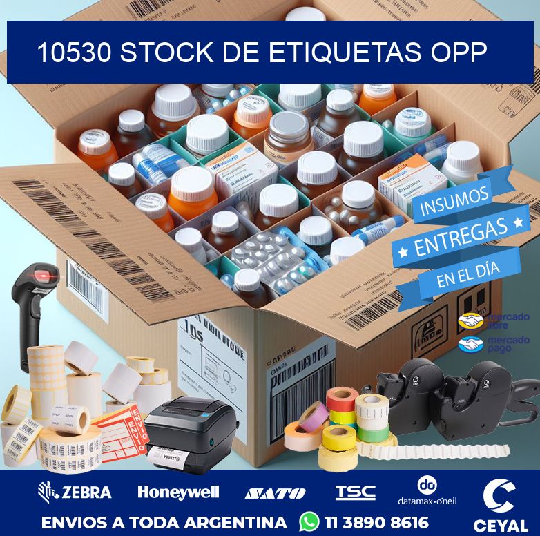10530 STOCK DE ETIQUETAS OPP