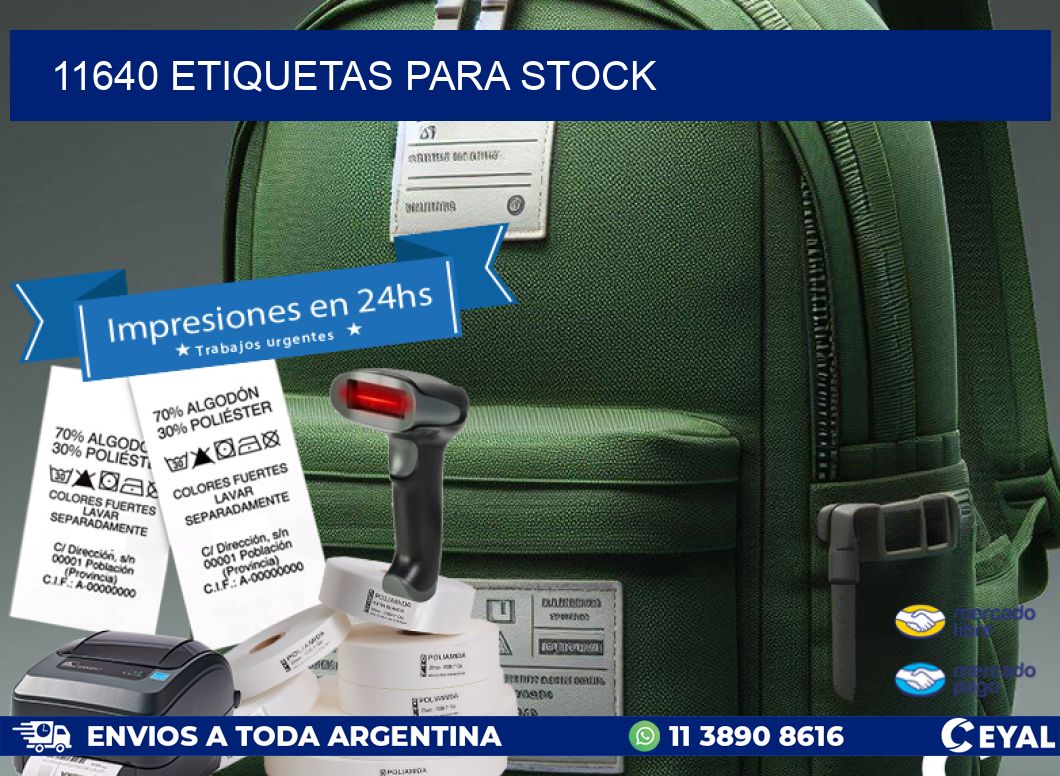 11640 ETIQUETAS PARA STOCK