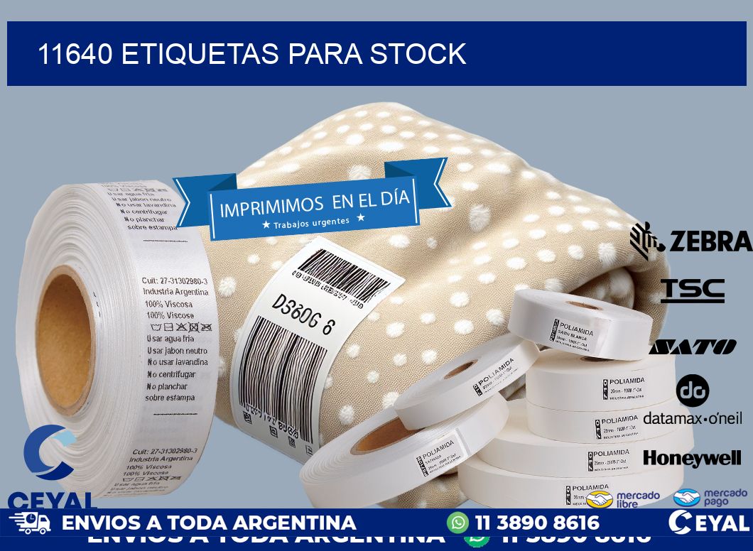 11640 ETIQUETAS PARA STOCK