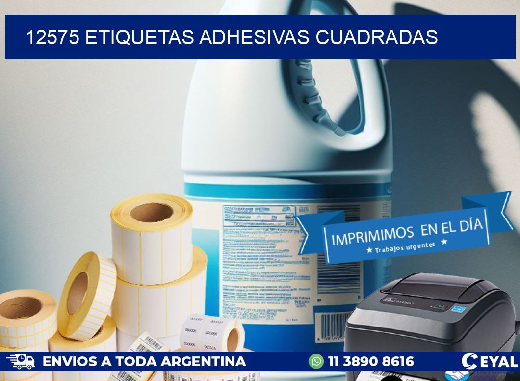 12575 ETIQUETAS ADHESIVAS CUADRADAS
