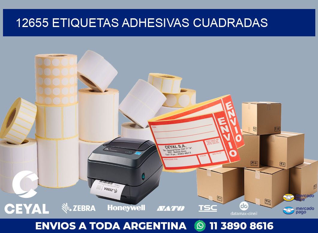 12655 ETIQUETAS ADHESIVAS CUADRADAS