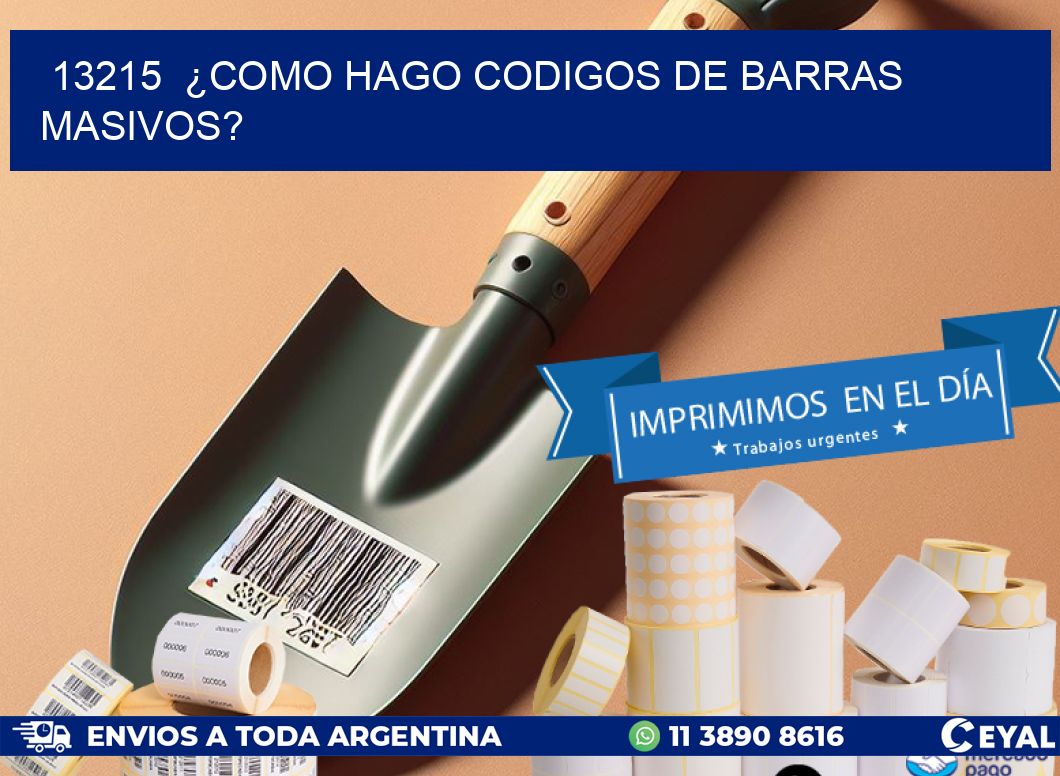 13215 ¿COMO HAGO CODIGOS DE BARRAS MASIVOS?