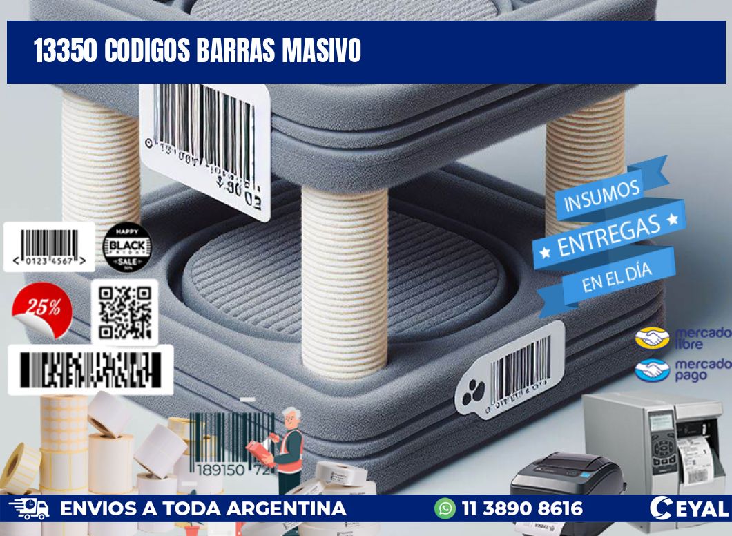 13350 CODIGOS BARRAS MASIVO