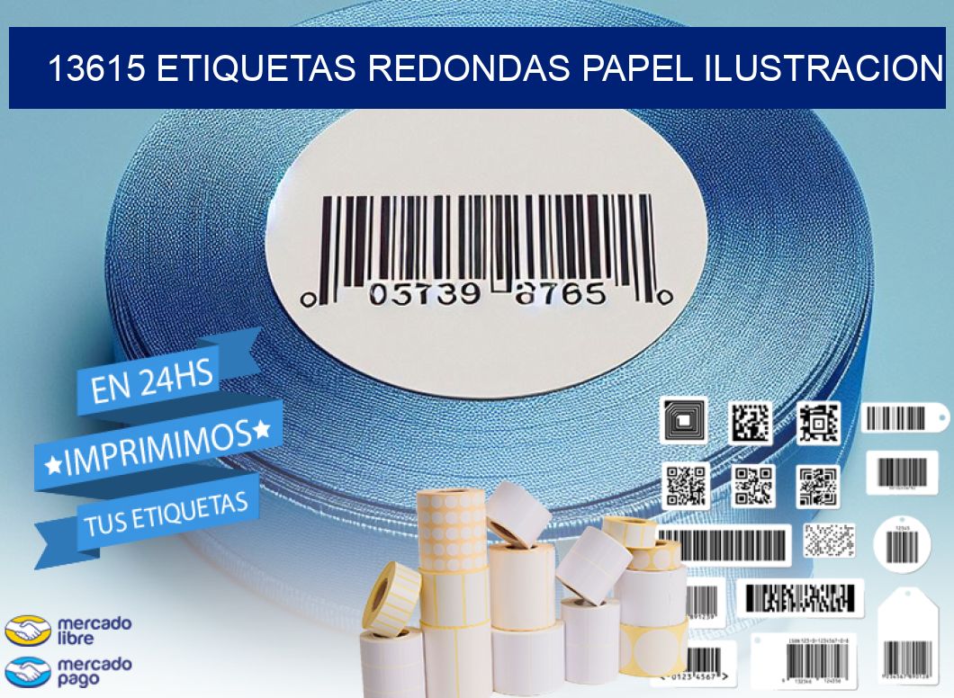 13615 ETIQUETAS REDONDAS PAPEL ILUSTRACION