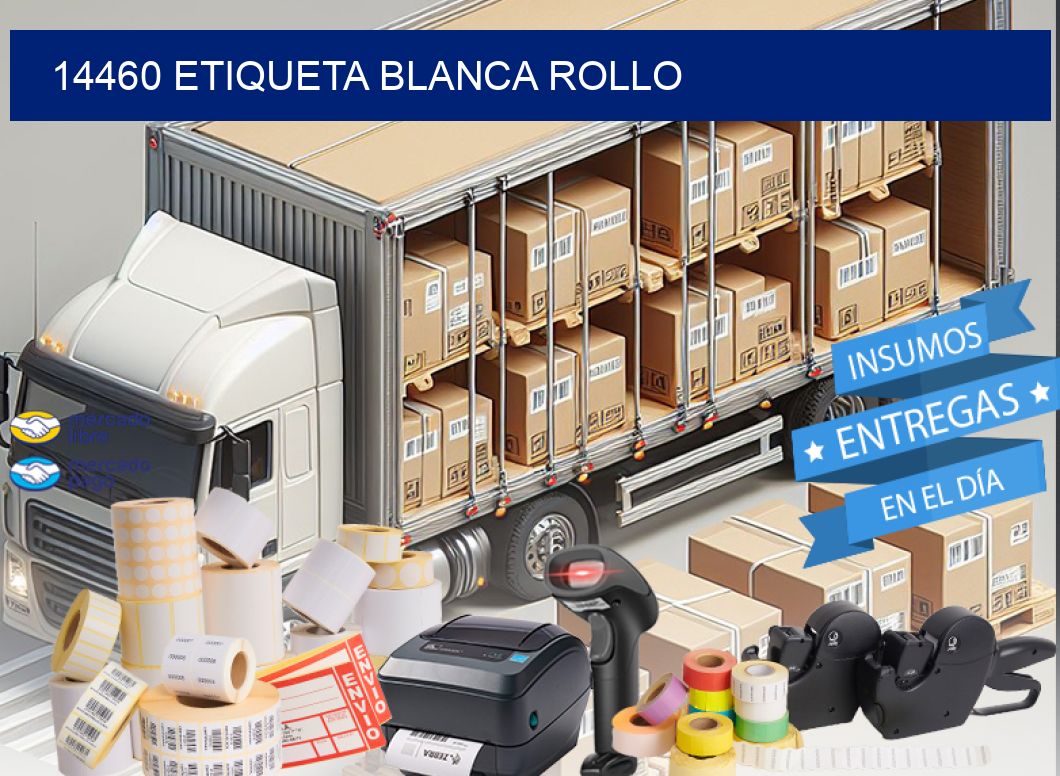 14460 etiqueta blanca rollo