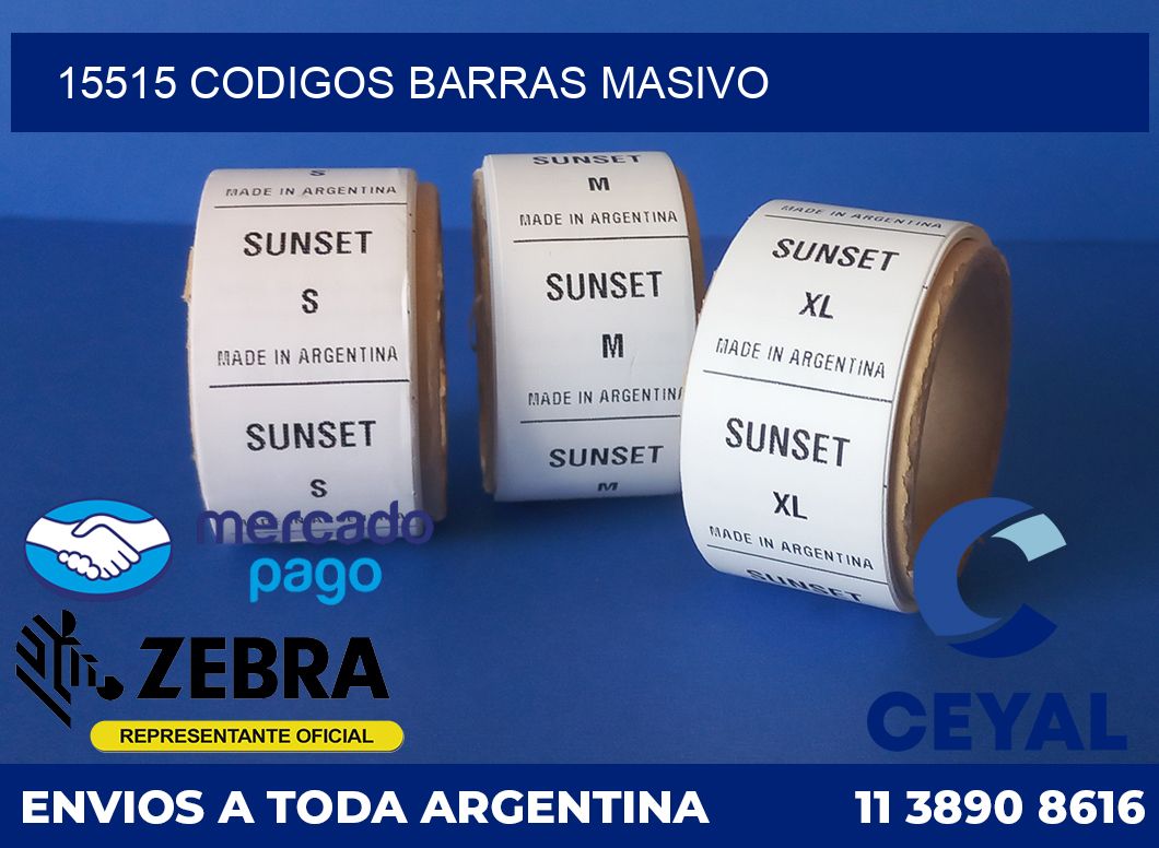 15515 CODIGOS BARRAS MASIVO
