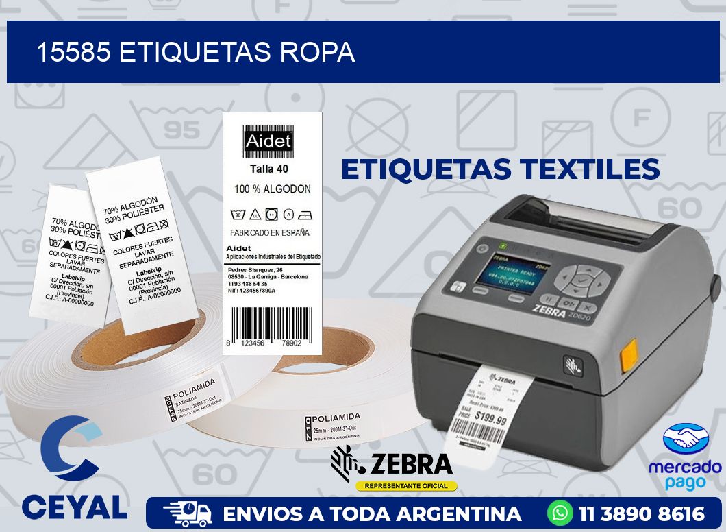 15585 ETIQUETAS ROPA