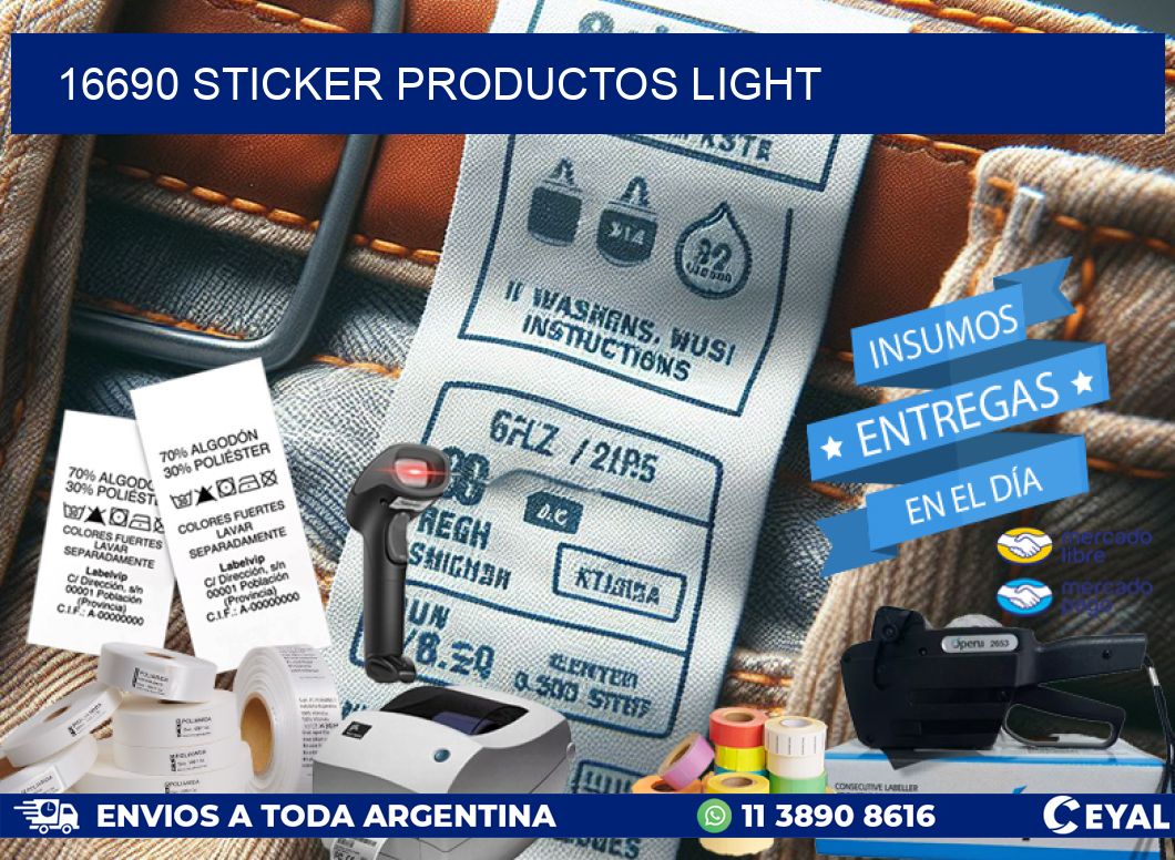 16690 STICKER PRODUCTOS LIGHT