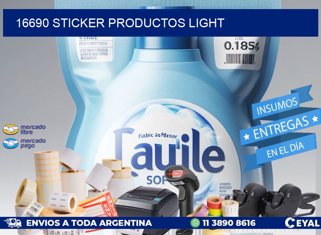 16690 STICKER PRODUCTOS LIGHT
