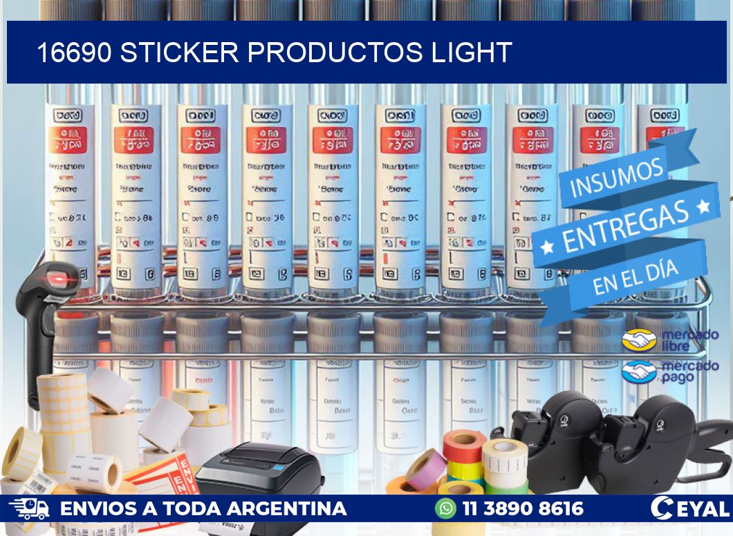 16690 STICKER PRODUCTOS LIGHT