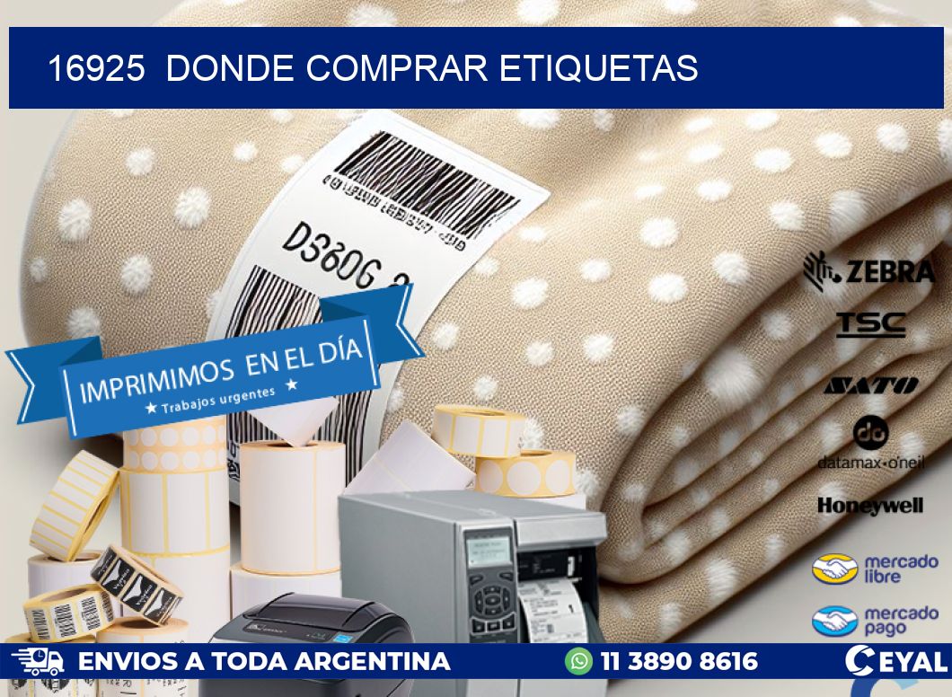 16925 donde comprar etiquetas