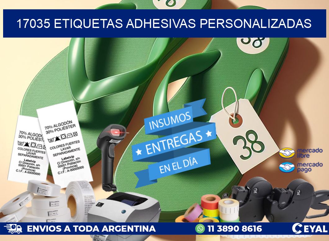 17035 Etiquetas adhesivas personalizadas