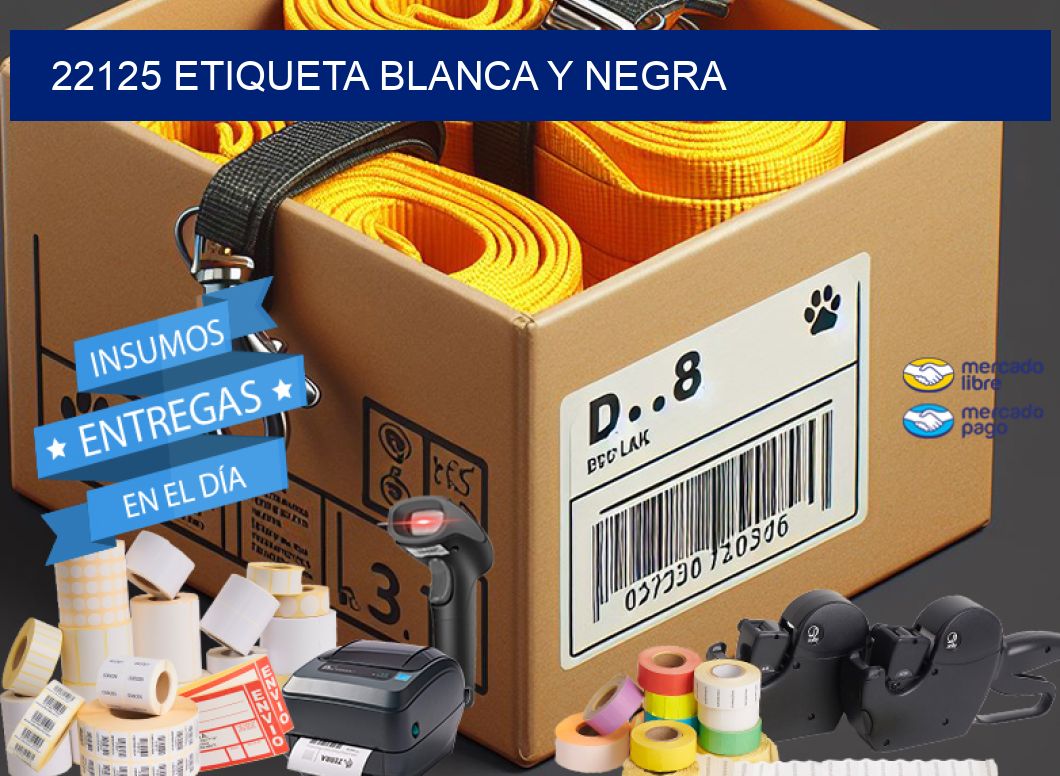 22125 ETIQUETA BLANCA Y NEGRA