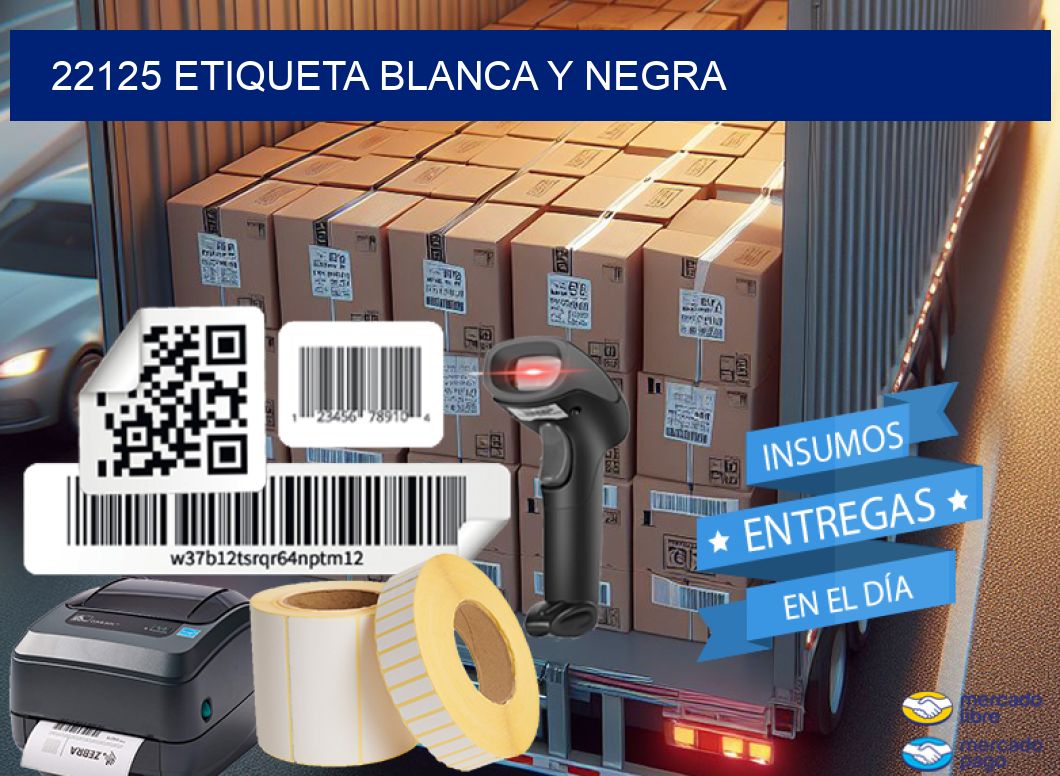 22125 ETIQUETA BLANCA Y NEGRA