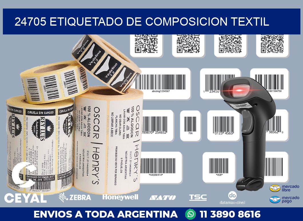 24705 ETIQUETADO DE COMPOSICION TEXTIL