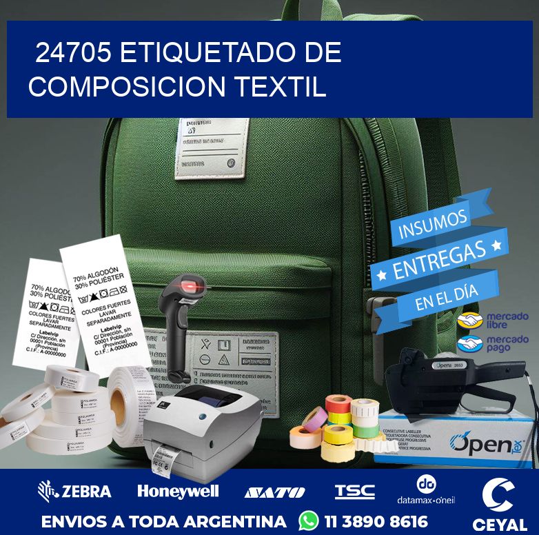 24705 ETIQUETADO DE COMPOSICION TEXTIL