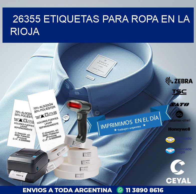 26355 ETIQUETAS PARA ROPA EN LA RIOJA