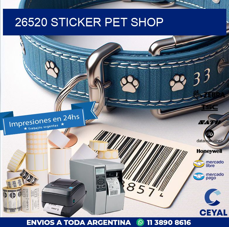 26520 STICKER PET SHOP