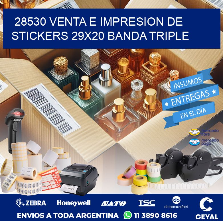 28530 VENTA E IMPRESION DE STICKERS 29X20 BANDA TRIPLE
