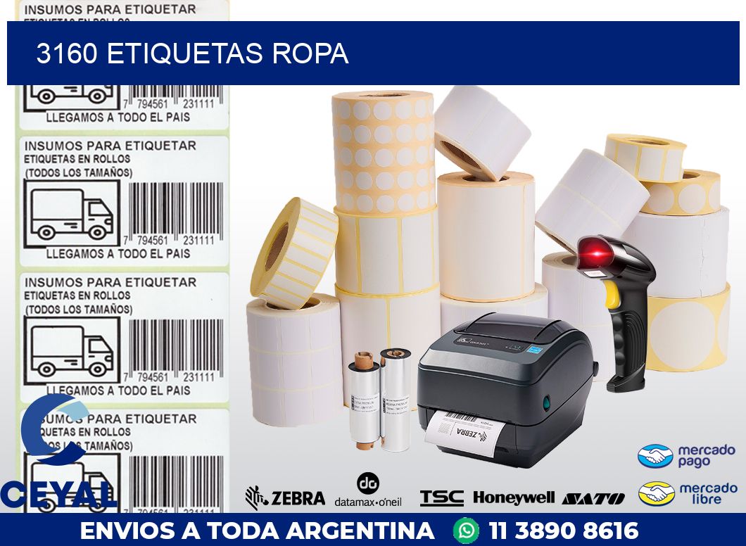 3160 ETIQUETAS ROPA