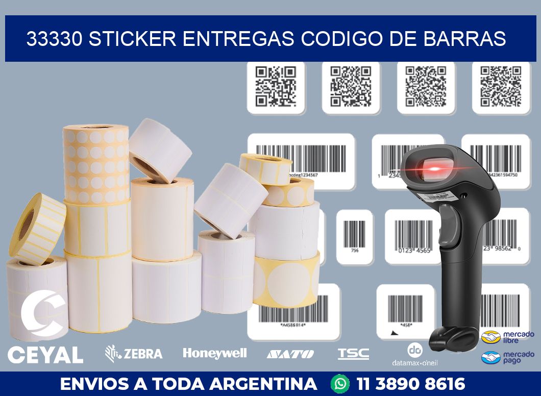 33330 STICKER ENTREGAS CODIGO DE BARRAS