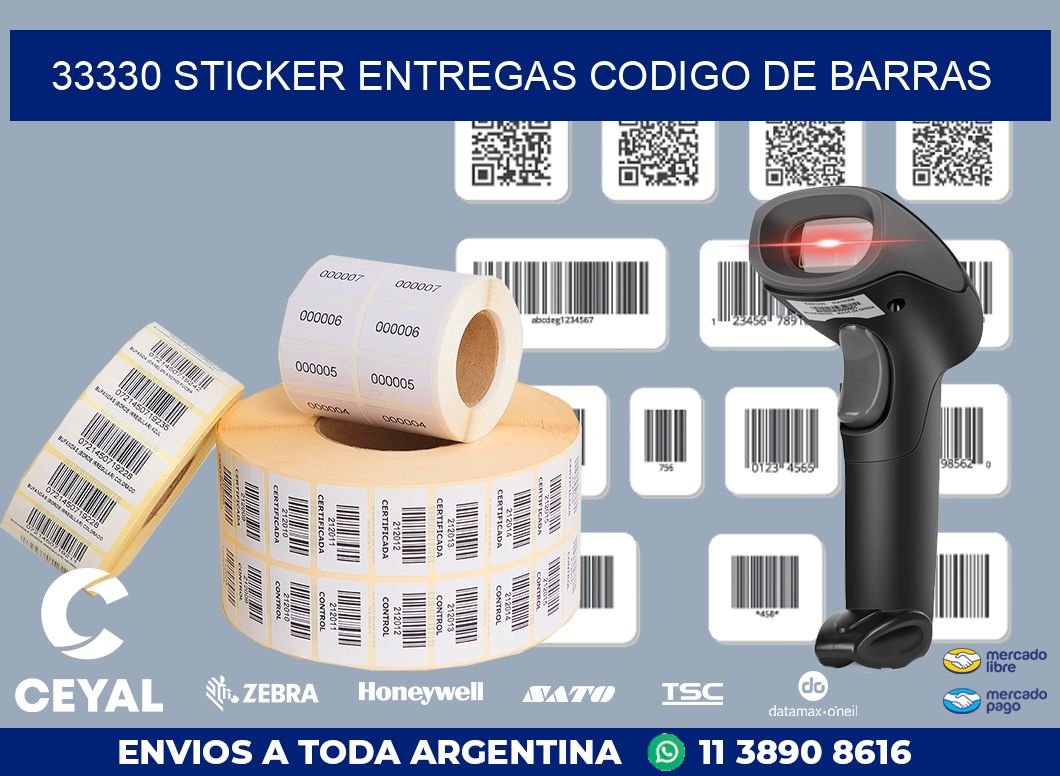 33330 STICKER ENTREGAS CODIGO DE BARRAS
