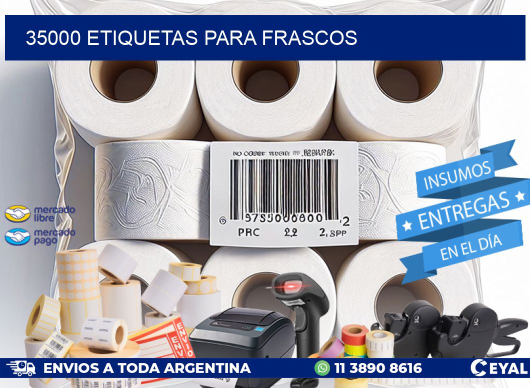 35000 ETIQUETAS PARA FRASCOS