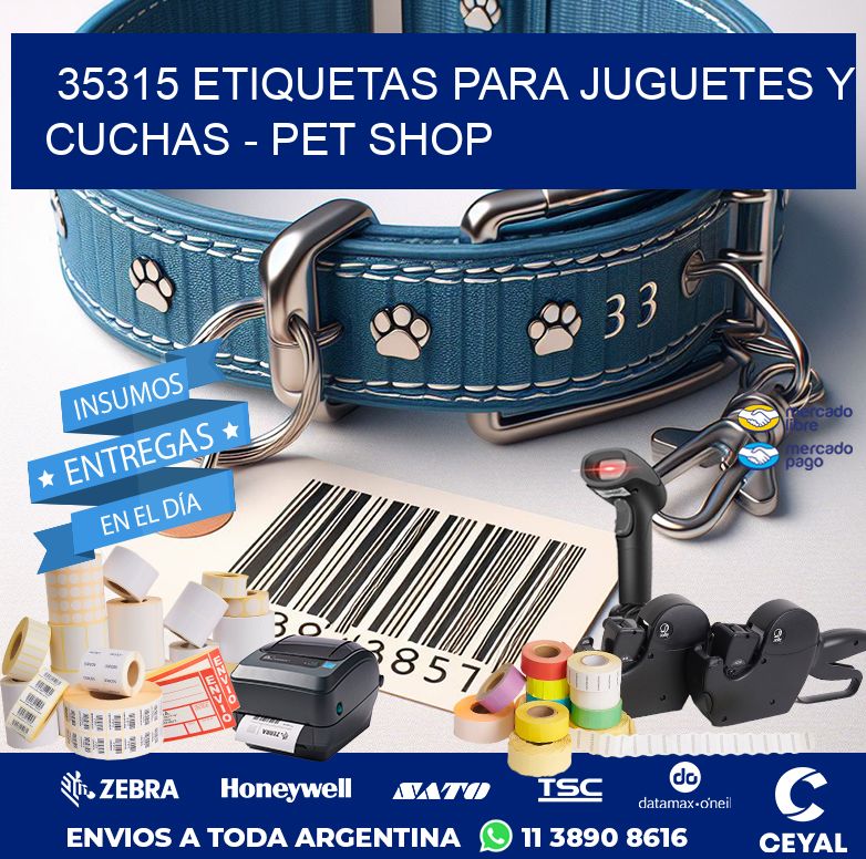 35315 ETIQUETAS PARA JUGUETES Y CUCHAS - PET SHOP