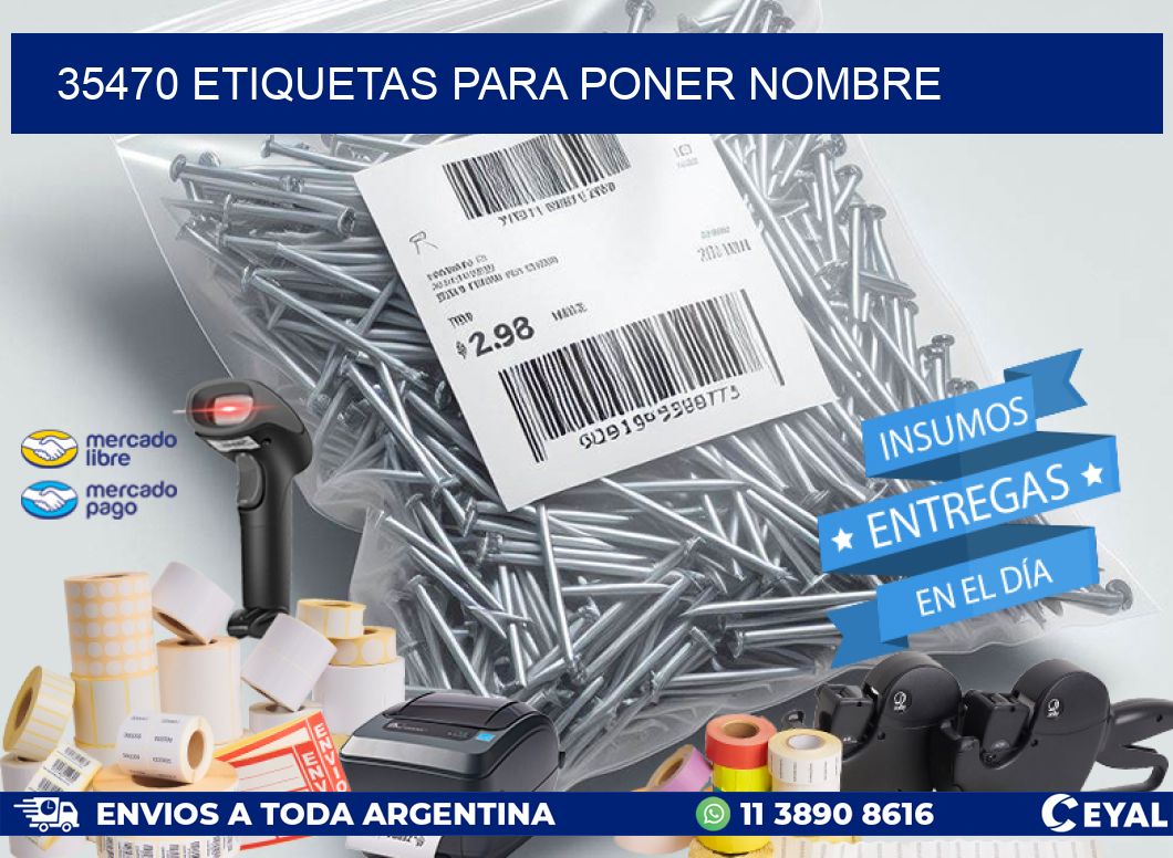 35470 ETIQUETAS PARA PONER NOMBRE