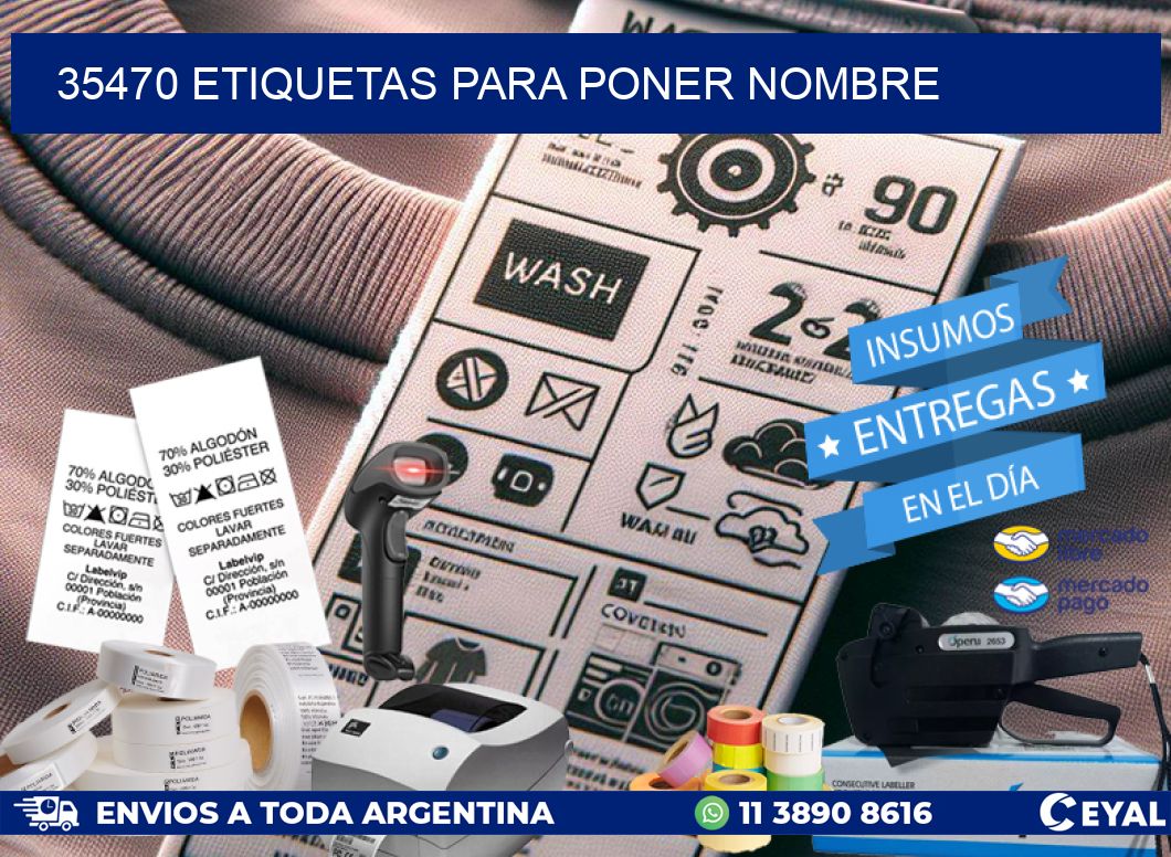 35470 ETIQUETAS PARA PONER NOMBRE