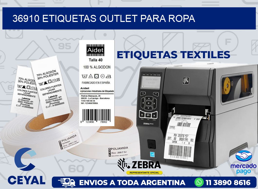 36910 ETIQUETAS OUTLET PARA ROPA