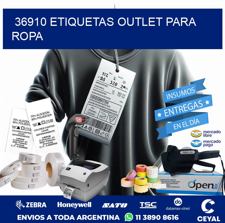 36910 ETIQUETAS OUTLET PARA ROPA