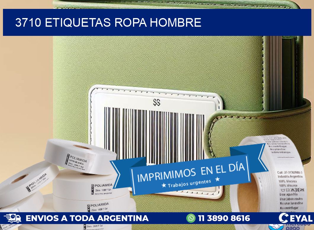 3710 ETIQUETAS ROPA HOMBRE