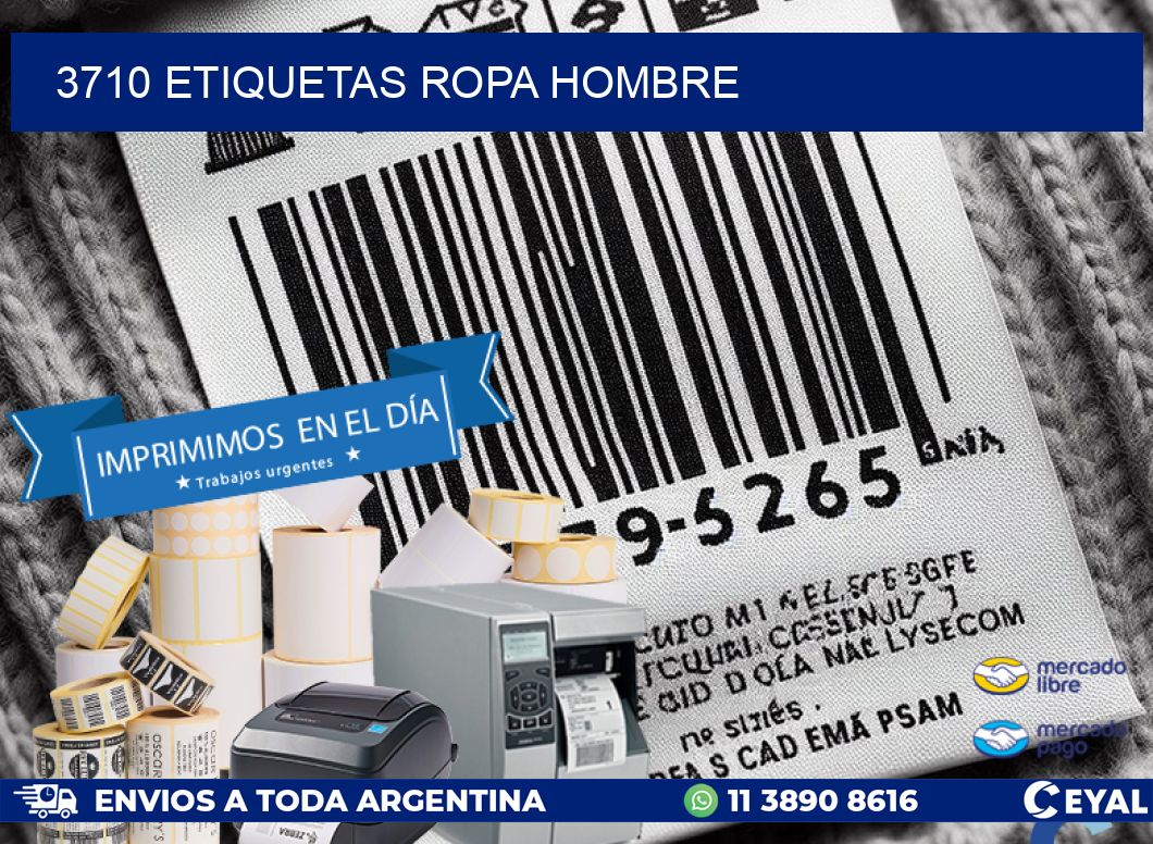 3710 ETIQUETAS ROPA HOMBRE