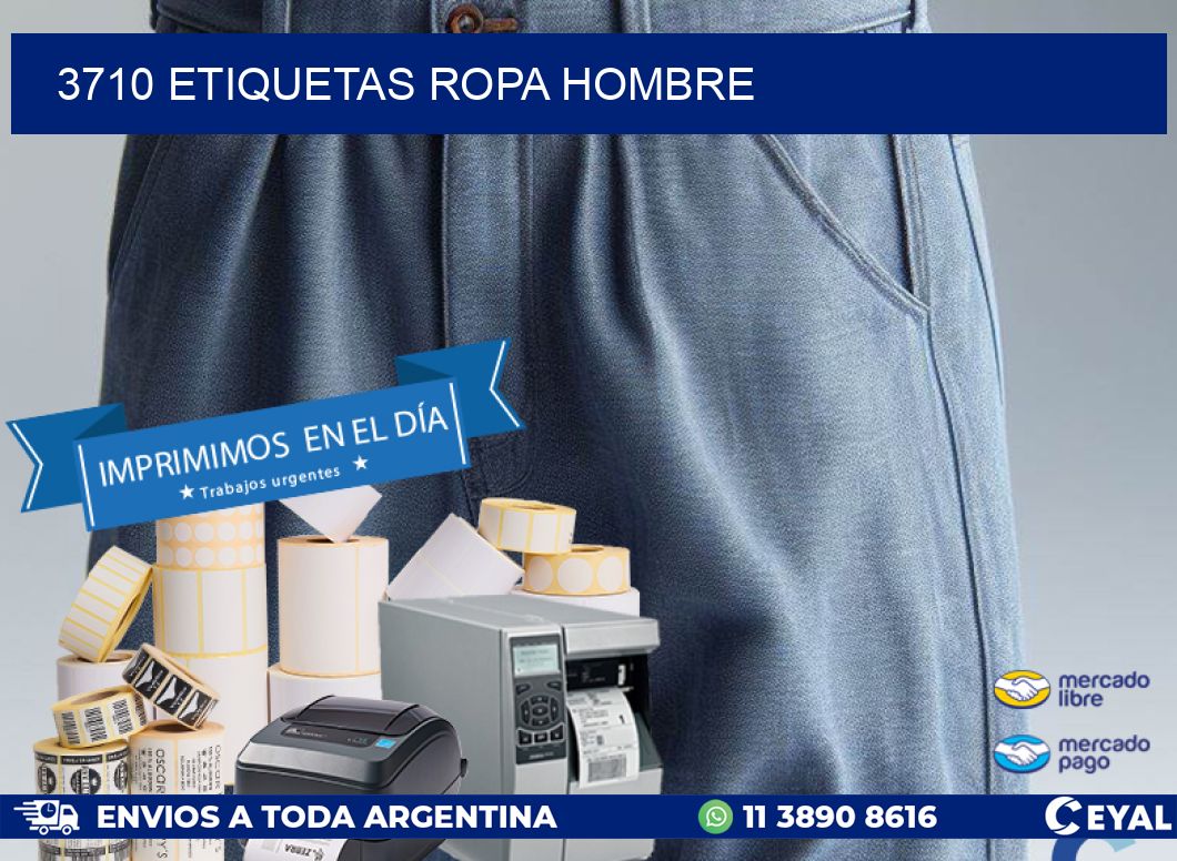 3710 ETIQUETAS ROPA HOMBRE