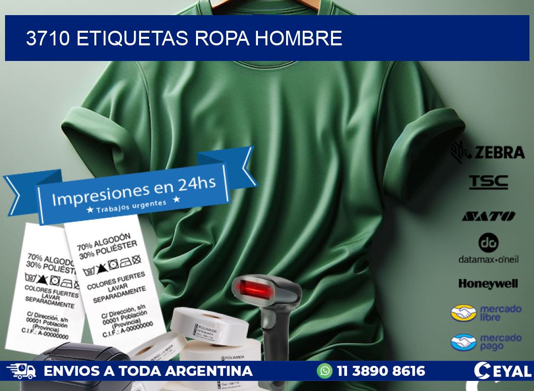 3710 ETIQUETAS ROPA HOMBRE