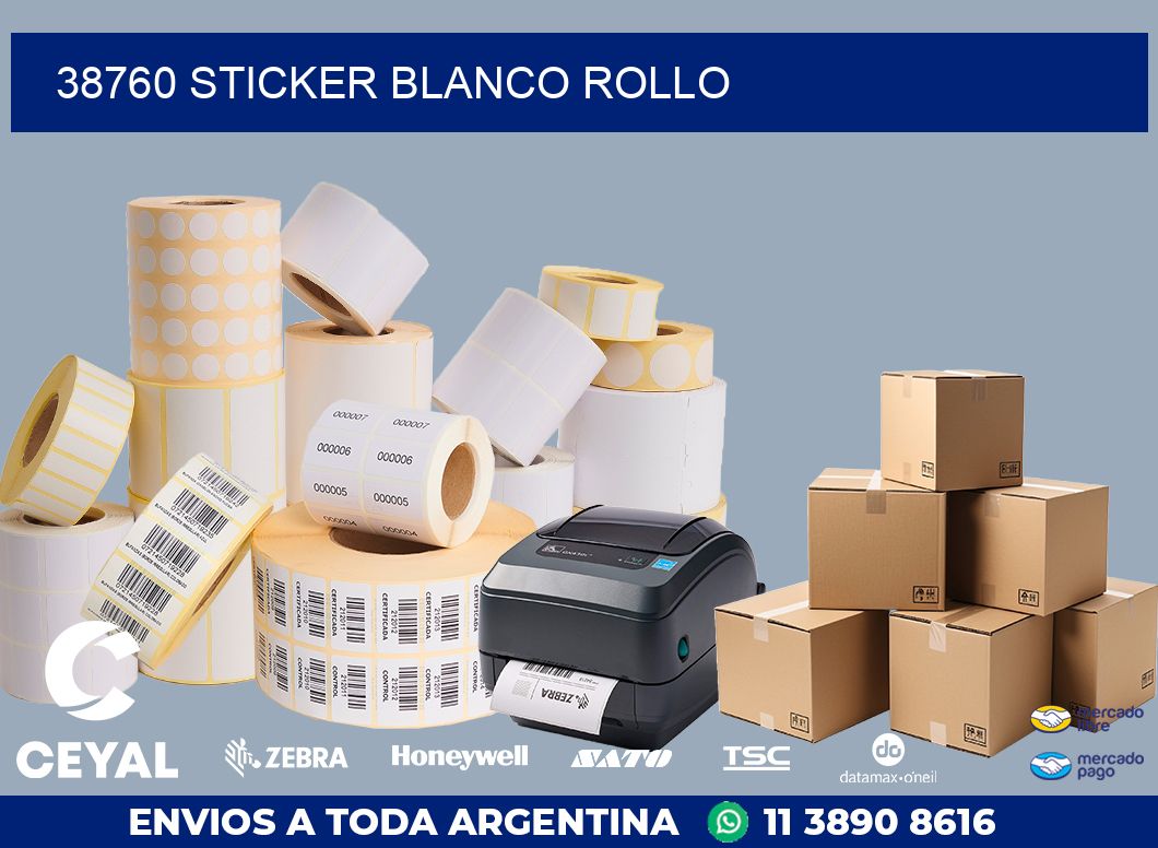 38760 sticker blanco rollo