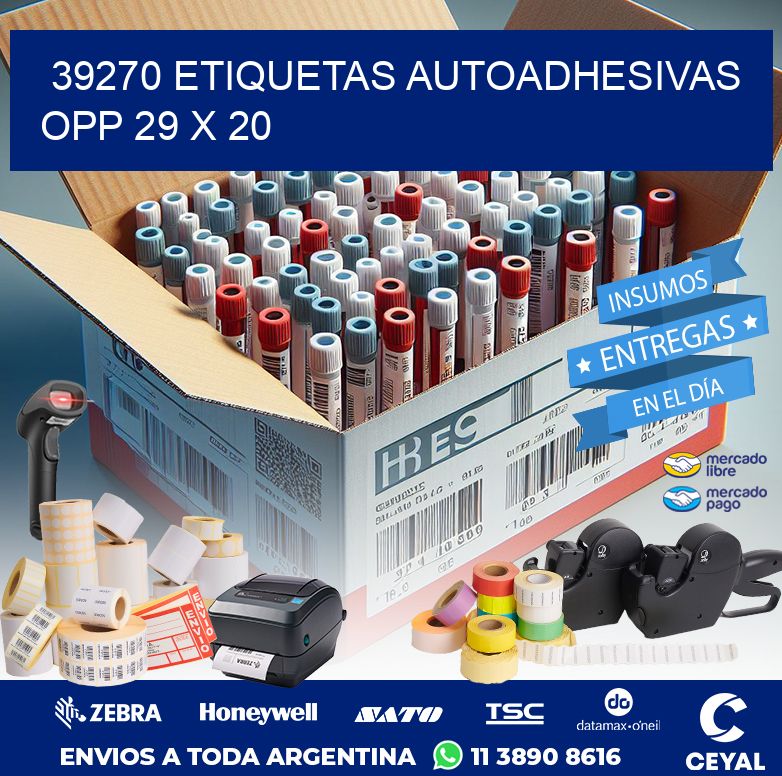 39270 ETIQUETAS AUTOADHESIVAS OPP 29 X 20