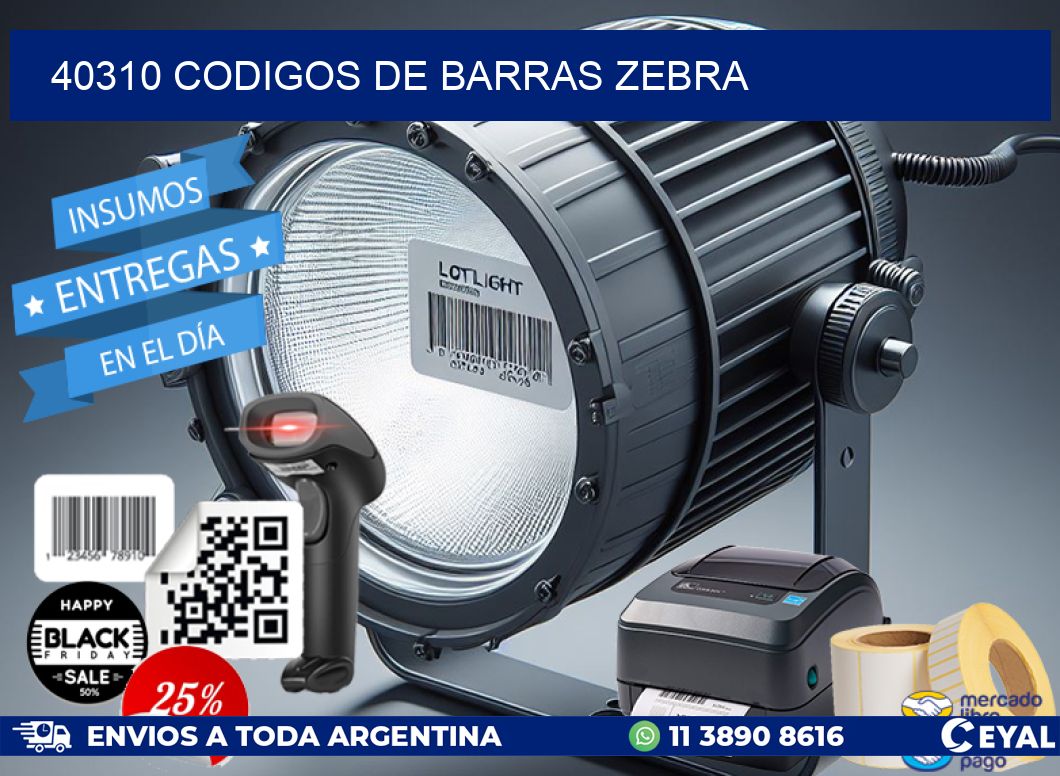 40310 codigos de barras zebra