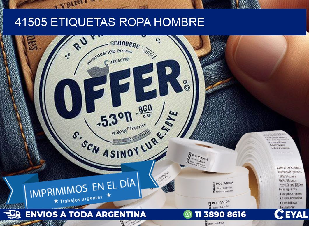 41505 ETIQUETAS ROPA HOMBRE
