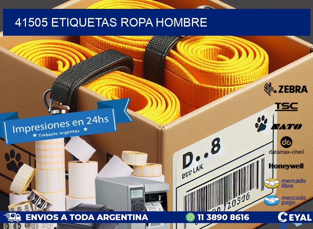 41505 ETIQUETAS ROPA HOMBRE