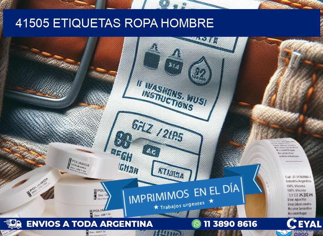41505 ETIQUETAS ROPA HOMBRE