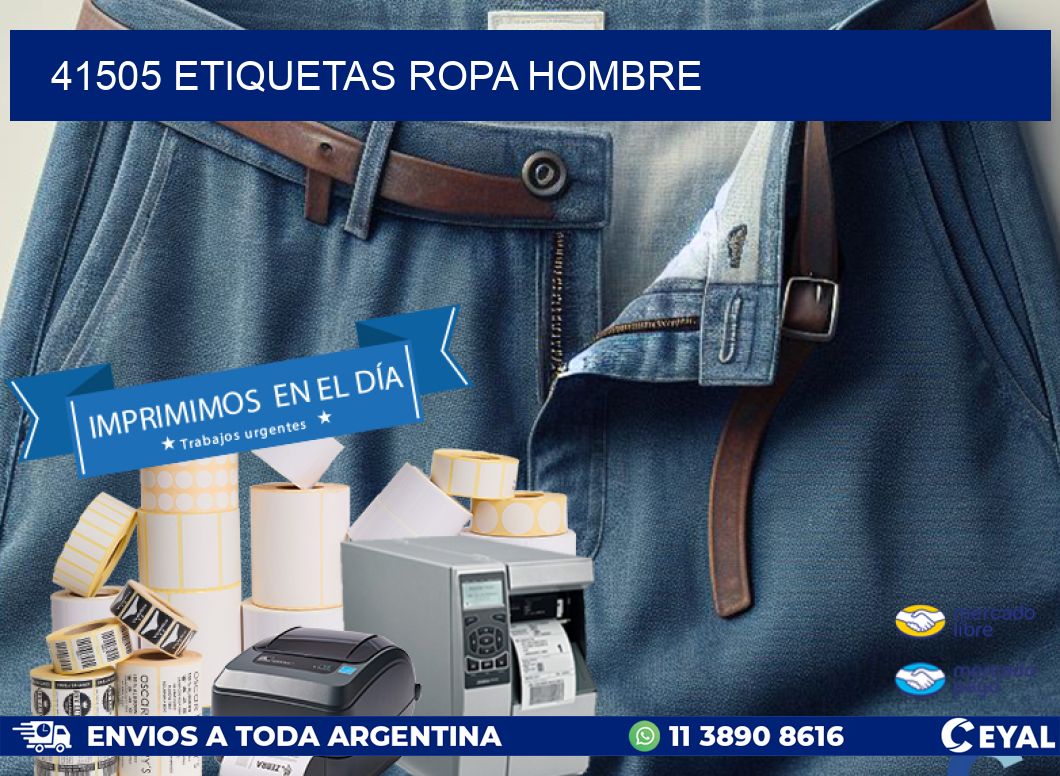 41505 ETIQUETAS ROPA HOMBRE