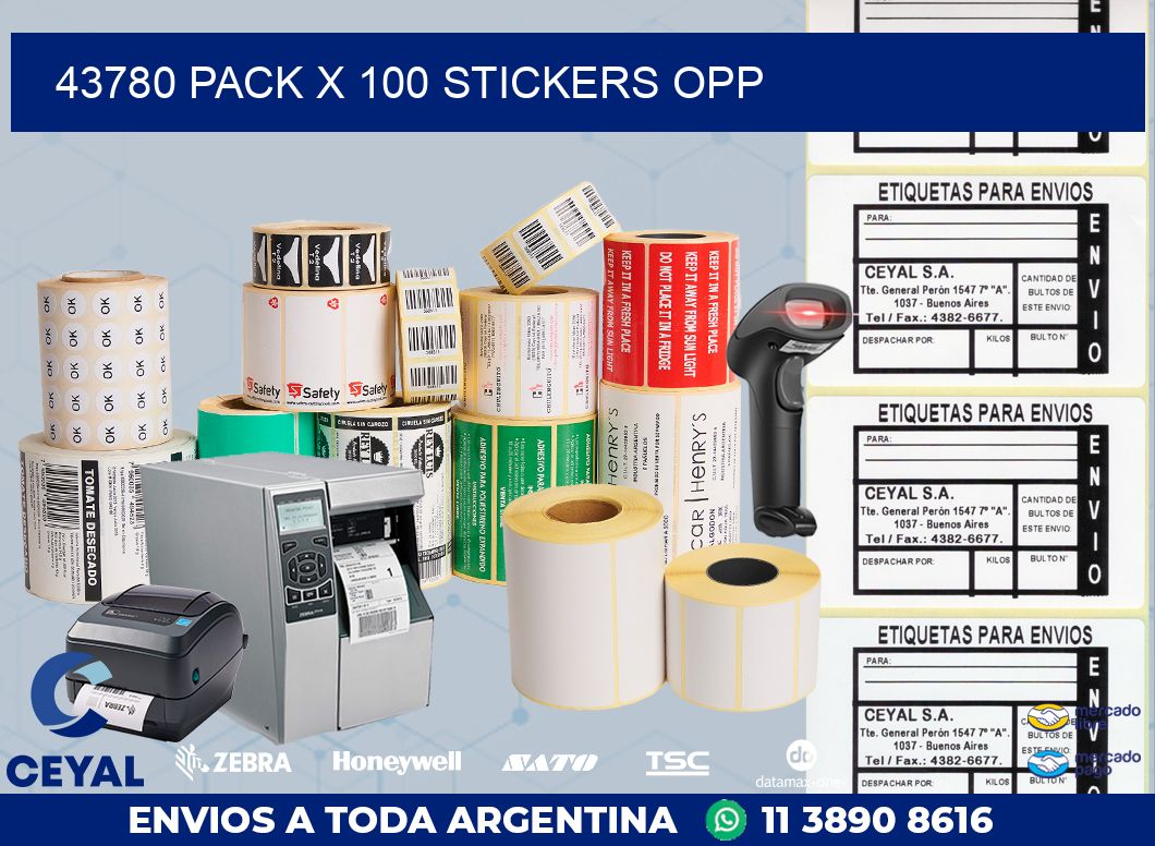 43780 PACK X 100 STICKERS OPP