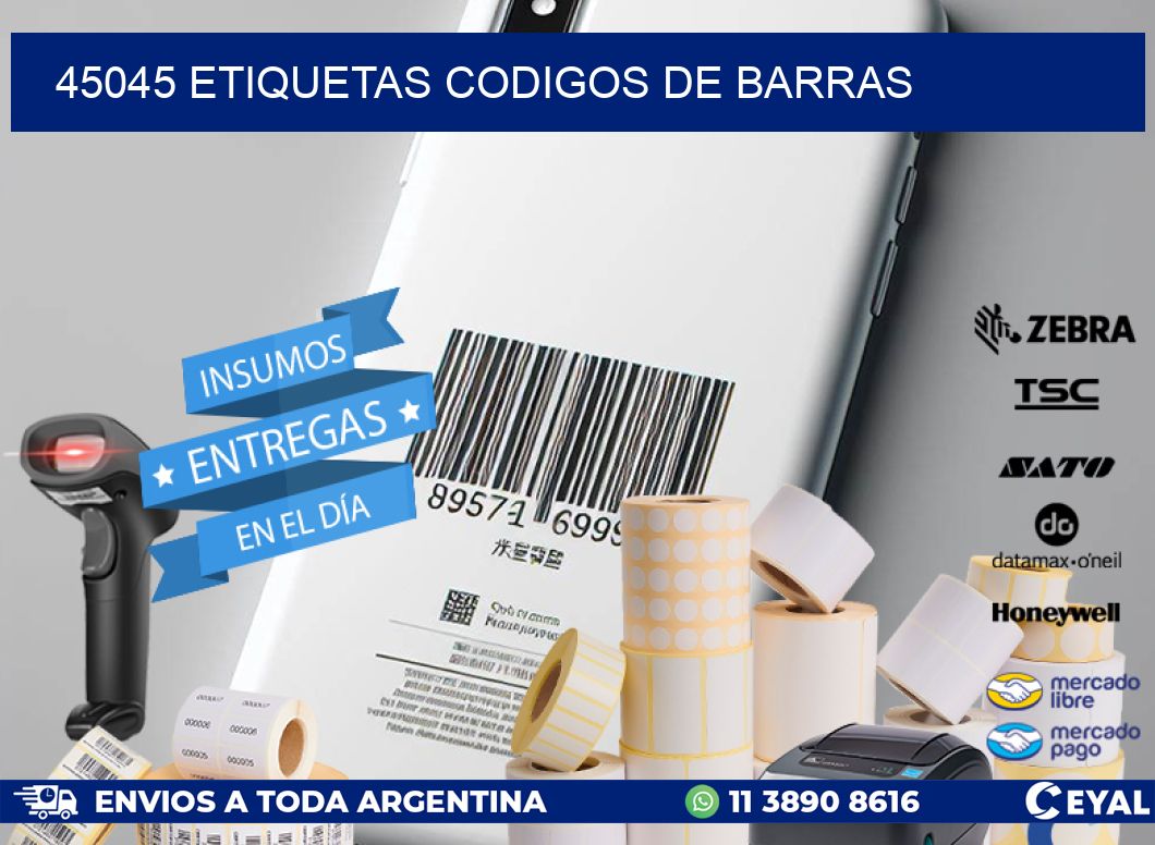 45045 etiquetas codigos de barras