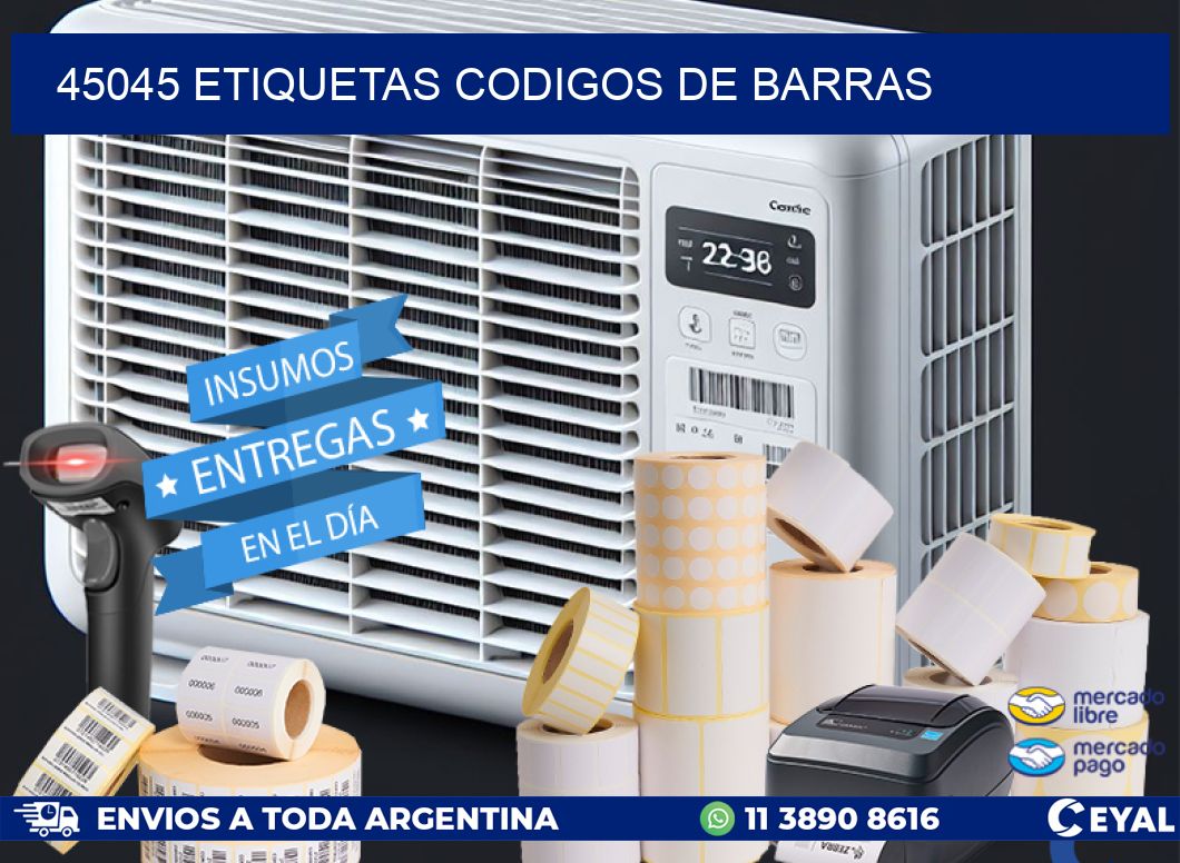 45045 etiquetas codigos de barras