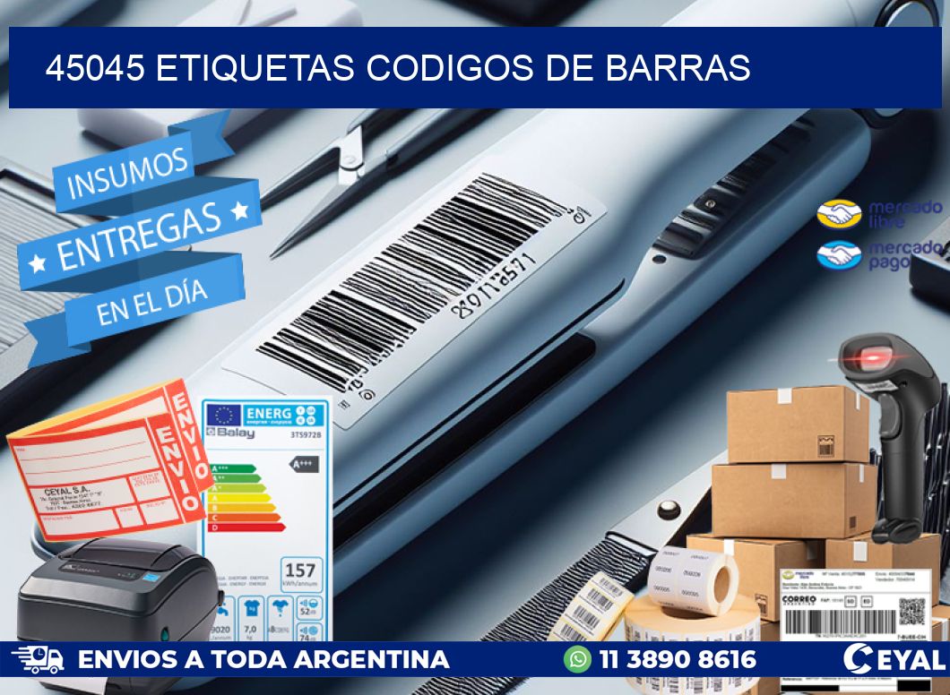 45045 etiquetas codigos de barras