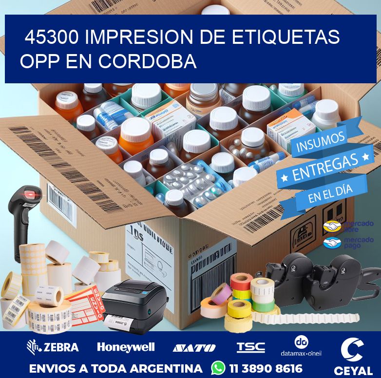 45300 IMPRESION DE ETIQUETAS OPP EN CORDOBA