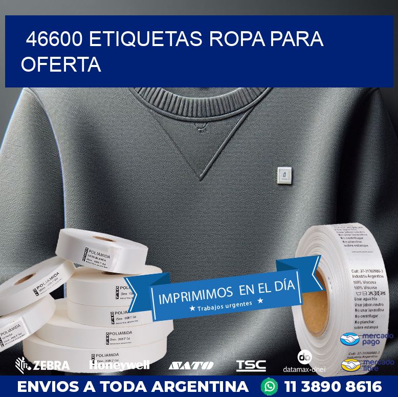 46600 ETIQUETAS ROPA PARA OFERTA