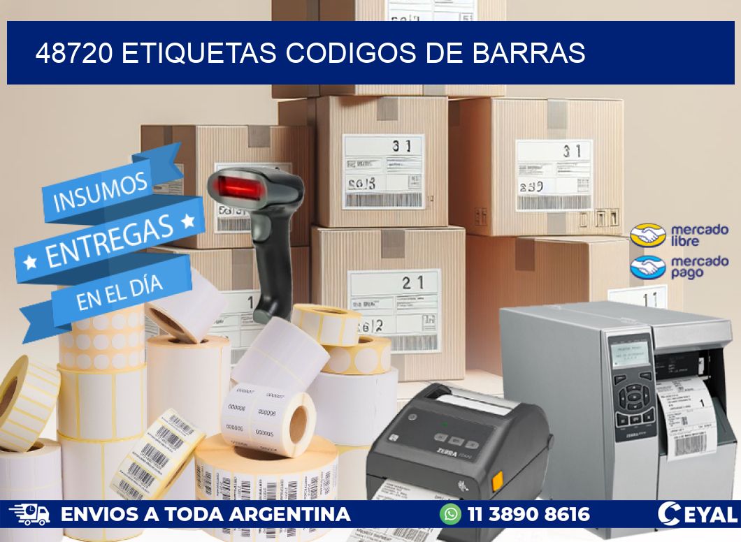48720 etiquetas codigos de barras